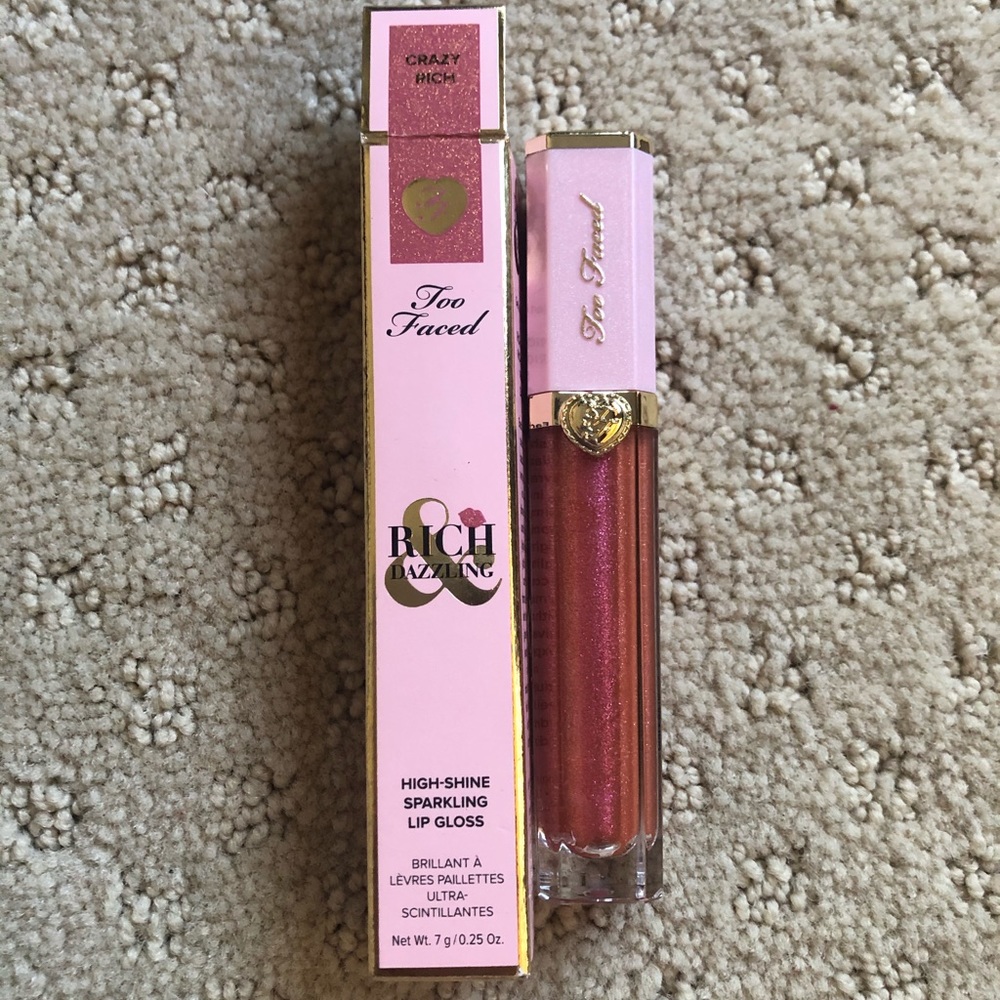 Too Faced Lip Gloss in Crazy Rich